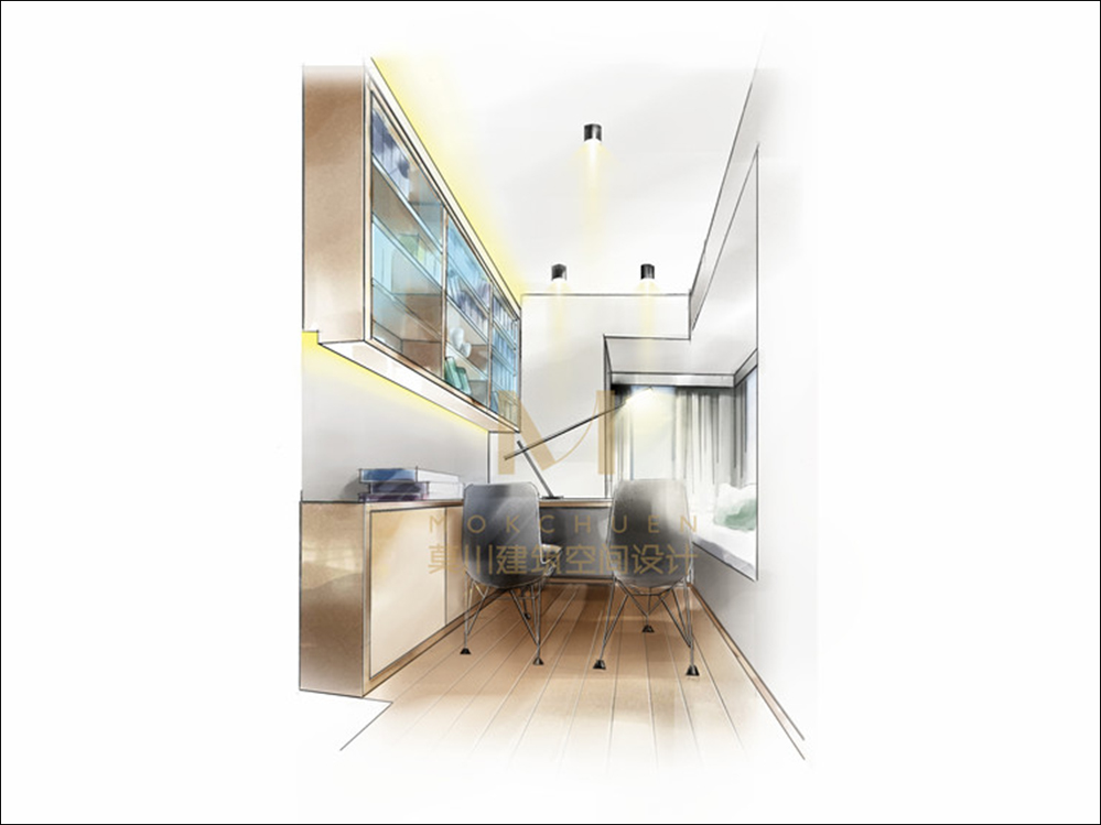 益田假日府邸北歐風格書房裝修效果圖 益田假日府邸北歐風格書房裝修效果圖