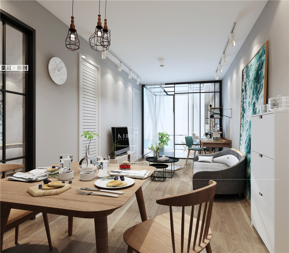 花樣年花鄉(xiāng)北歐風格客廳裝修效果圖 花樣年花鄉(xiāng)北歐風格客廳裝修效果圖